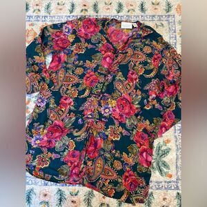 90s Victoria’s Secret Silk Gold Label Vintage Kimono Dress Tunic Jacket Robe L